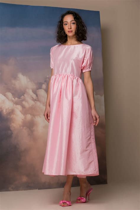 pink taffeta dress allseams
