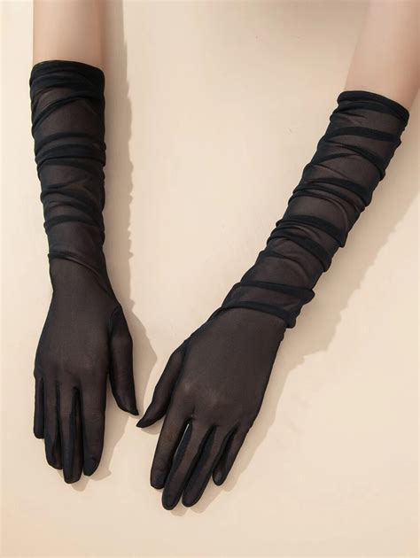 plain long mesh gloves for sale australia new collection online shein