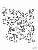 Aztec Azteca Chantico Diosa Aztechi Facili sketch template