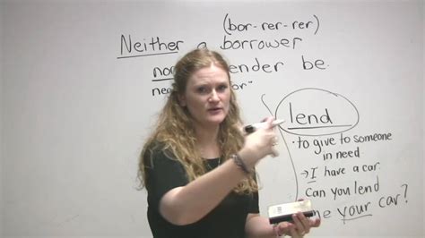 Borrow Lend Rent Use English Vocabulary And Usage