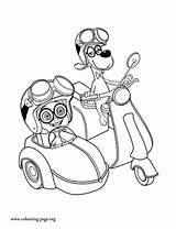 Sherman Mr Peabody Coloring Pages Motorcycle Sidecar Colouring Movie Color Para His Cartoon Fun Beautiful Colorir Sheet Kids Print Desenho sketch template