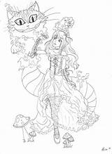 Cat Cheshire Coloring Pages Steampunk Google Search Alice Color Books Adult Colors Evil Wonderland Nature Printable Visit Adults Colouring Template sketch template