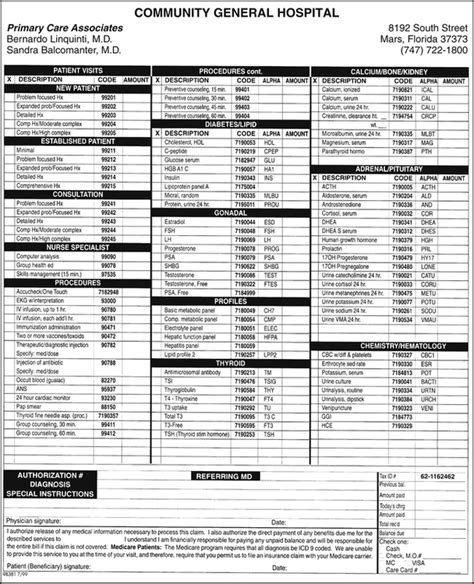 printable medical encounter forms  psychology services