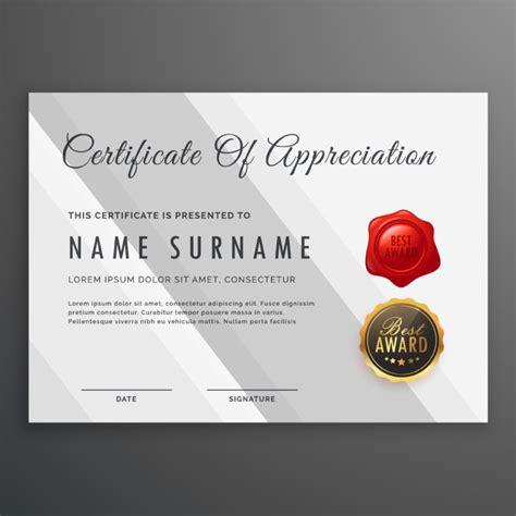 simple white certificate template design telechargez de  fascinating felicitation