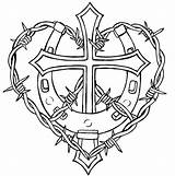 Cross Wire Tattoo Barbed Coloring Pages Horseshoe Drawing Tattoos Roses Crosses Barb Step Easy Drawings Designs Clipart Horseshoes Celtic Cool sketch template