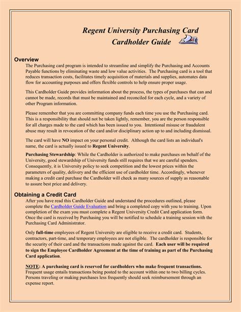 employee corporate credit card agreement template master template