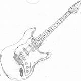 Stratocaster Fender Drawing Getdrawings sketch template