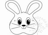 Mask Bunny Craft Animal Masks Easter Coloring Paper sketch template