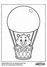 Coloring Pages Kidloland Pig Balloon Worksheets Printable sketch template