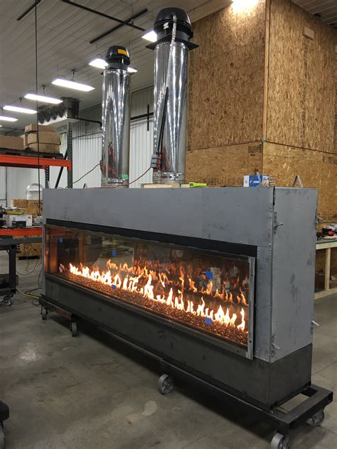gas fireplace flame custom gas  linear fireplace design acucraft