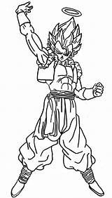 Gogeta Dragon Ssj Dbz Orig00 Template Goku Lineart sketch template