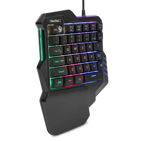 enhance  handed keyboard mini gaming keypad  color led backlit programmable keys