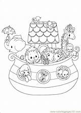 Coloring Pages Precious Moments Ark Kids Coloringpages101 Noah sketch template