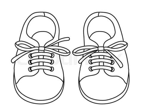 coloring page  kids shoes  printable coloring kids shoes