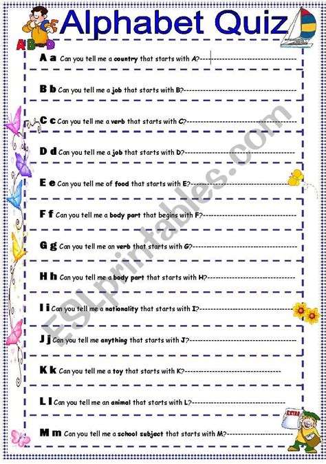 alphabet quiz worksheets alphabetworksheetsfreecom