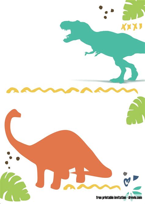 printable dinosaur birthday invitations  printable