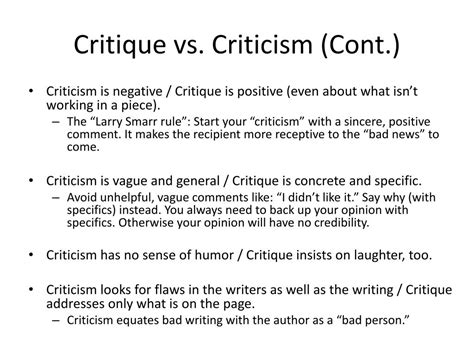 critique  criticism  judy reeves  edits