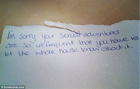 hilarious notes pleading with neighbours to keep it down during sex