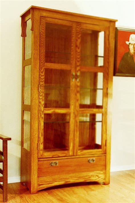 hand crafted mission curio cabinet  grayson artistry
