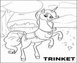 Coloring Pages Nella Knight Princess Trinket Unicorn Pet Girls Magical sketch template