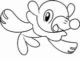 Popplio Coloring Pokemon Swimming Pages Printable Categories sketch template