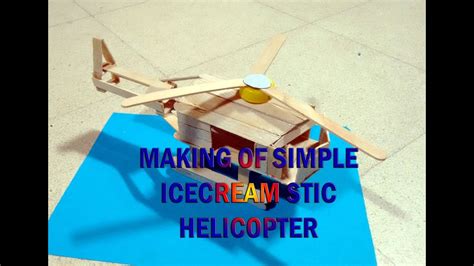 art craft making  simple icecream stick helicopter youtube