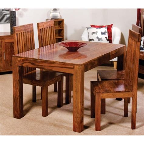 cube wooden dining table set  seater wooden dining table