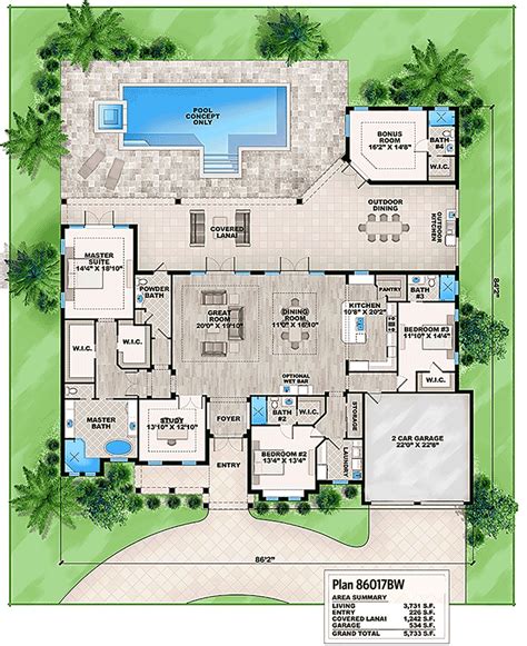 bonus room house plan image