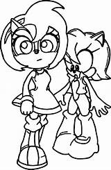 Coloring Amy Rose Bewildered Wecoloringpage sketch template