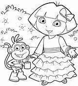Dora Coloring Explorer Pages Christmas Drawing Cartoon Drawings Games Kids Mewarnai Printable Sketch Print Valentine Color Sheets Getdrawings Boots Explore sketch template