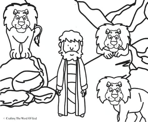 coloring pages   story  daniel   lion  den