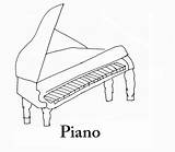 Piano Coloring Pages Printable Kids Print Keyboard Color Instruments Musical Drawing Getcolorings Popular sketch template