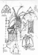 Gothic Cathedral Wrzeszcz Archi Pointed Architecte Sketchbook sketch template