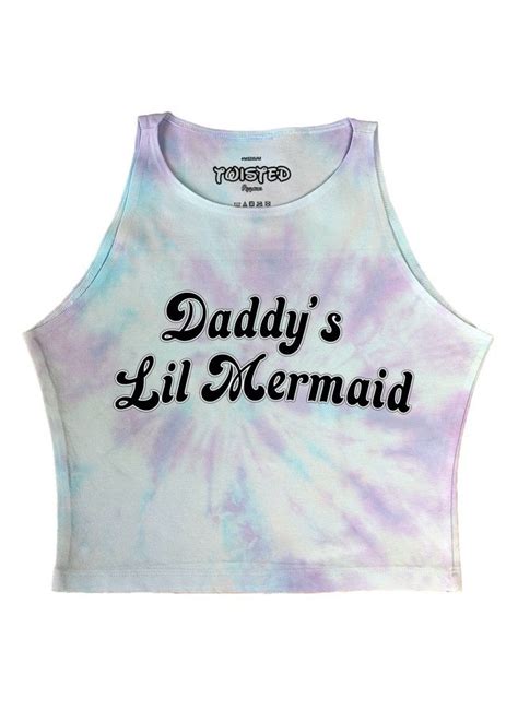twisted apparel daddy s lil mermaid pastel tie dye crop top attitude