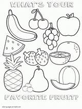 Food Coloring Healthy Pages Preschool Printable Fruits Special sketch template