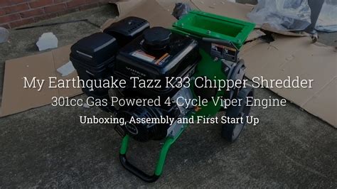 Tazz K33 Chipper Shredder 301cc Viper Engine Assembly And Startup Youtube