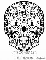 Muertos Calavera Dibujos Calaveras Mexicanas Mascaras Calaveritas Pinto Coloring Getdrawings sketch template