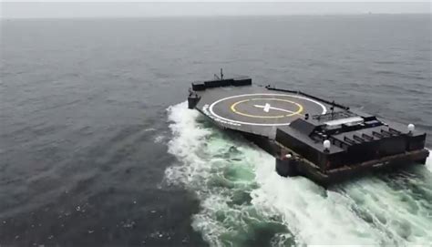 elon musk unveils spacexs newest drone ship  rocket landings  sea space