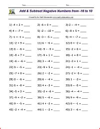 math worksheets adding negative numbers olivia rodriguezs