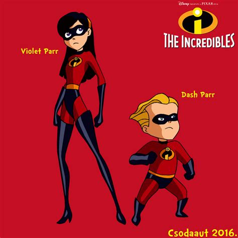 The Incredibles Violet And Dash Parr In Se Style By Csodaaut On