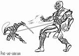 Mortal Kombat Scorpion Sub Cero Ausmalbilder sketch template