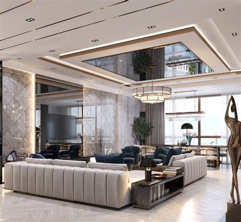 luxury modern  behance rumah mewah interior rumah mewah desain interior