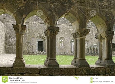 de oude kloosters van de abdij stock foto image  vreedzaam stil