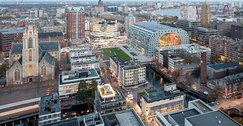 pin   brink  skyline rotterdam city aerial view  architects