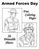 Coloring Armed Forces Pages Sheets Printable Kids sketch template