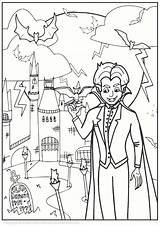 Vampire Colouring sketch template