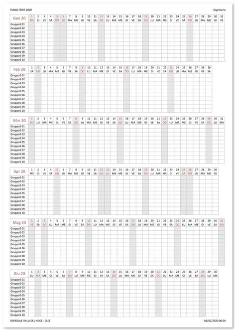 piano ferie  formato excel photo photo calendar calendar examples calendar template