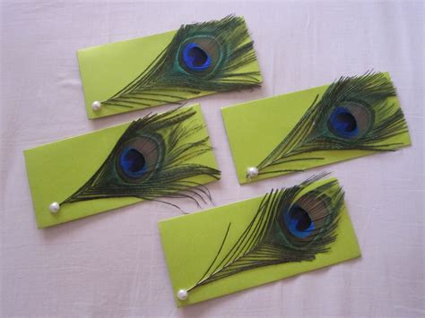 peacock feather envelopes   pearl fancy envelopes handmade