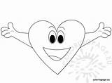 Arms Heart Open Coloring Pages Valentine Coloringpage Eu Valentines Color Hand sketch template