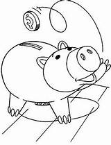 Bank Clipart Hamm Coloring Piggy Toy Story Color Pages Luna Clipground Panda sketch template